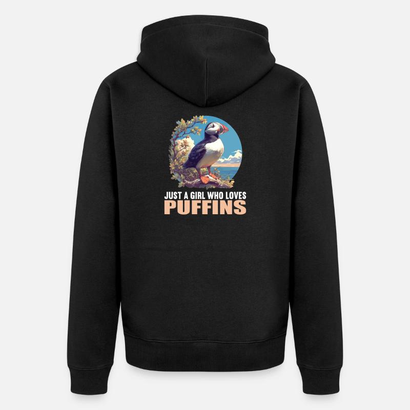 Macareux Papageientaucher - Veste à capuche bio Premium Unisexe - noir
