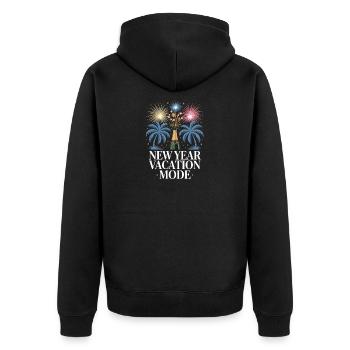 Mode vacances du Nouvel An - Veste à capuche bio Premium Unisexe - noir - Dos - Nico (187cm)