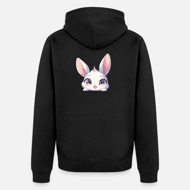 Lapin Lapin - Veste à capuche bio Premium Unisexe - noir