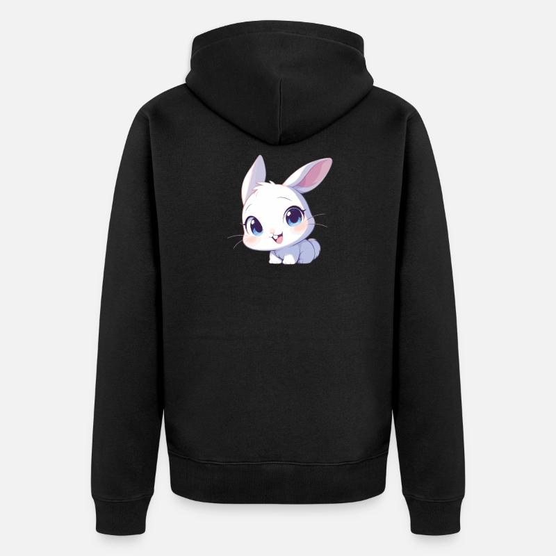 Lapin Lapin - Veste à capuche bio Premium Unisexe - noir