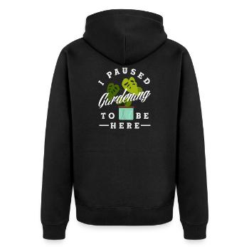 Garten- Und Pflanzenliebhaber Geschenke - Unisex Premium Bio Zip Hoodie - Schwarz - Hinten - Nico (187cm)