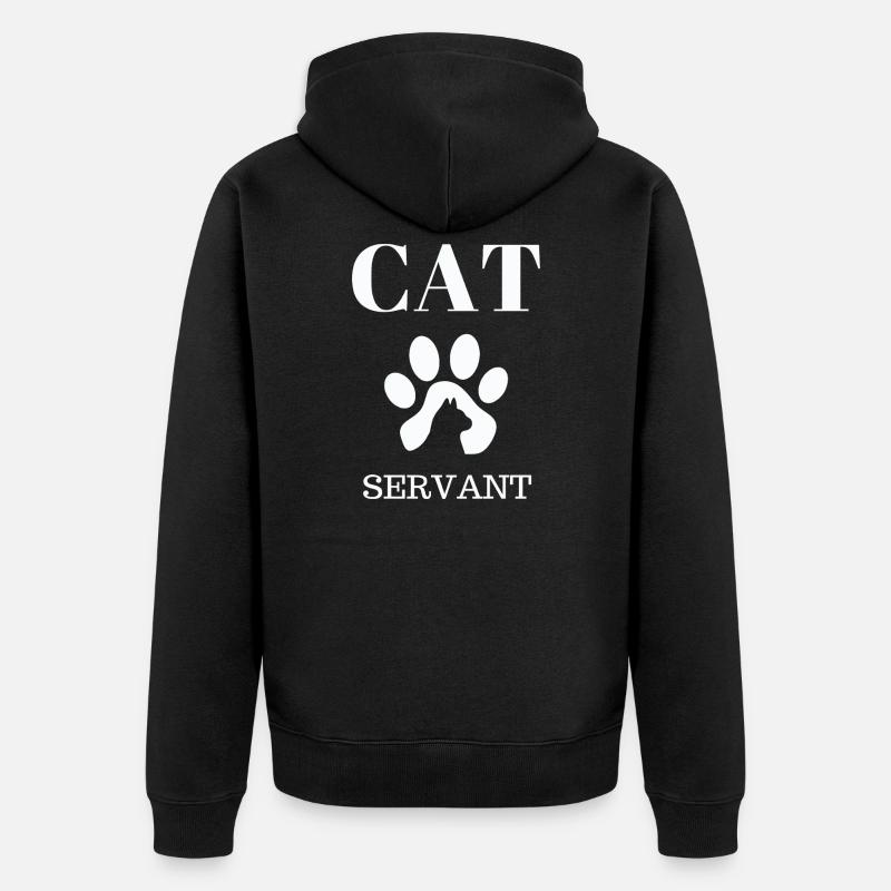 Serviteur Patte de Chat - Veste à capuche bio Premium Unisexe - noir