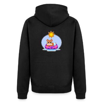 Ours natation anneau de natation été - Veste à capuche bio Premium Unisexe - noir - Dos - Nico (187cm)