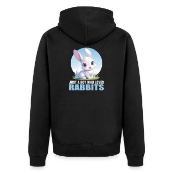 Lapin Lapin - Veste à capuche bio Premium Unisexe - noir - Dos - Nico (187cm)