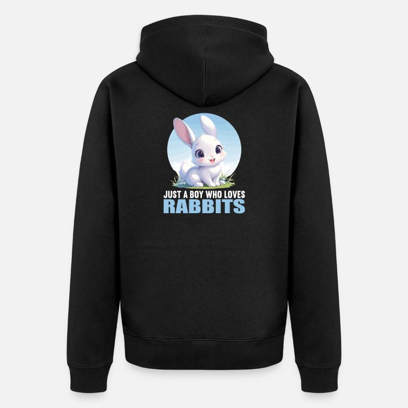Lapin Lapin - Veste à capuche bio Premium Unisexe - noir
