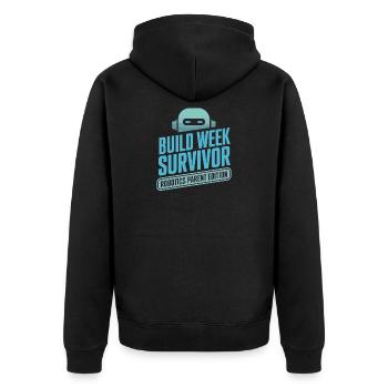 Roboterteam-elterngeschenk - Unisex Premium Bio Zip Hoodie - Schwarz - Hinten - Nico (187cm)