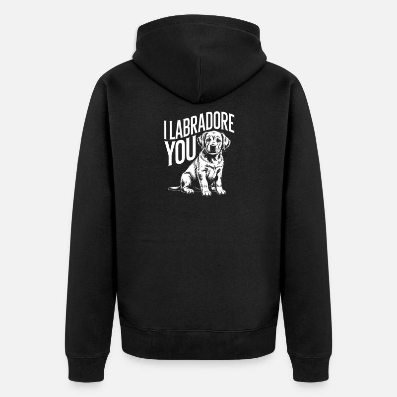 Moi, Labrador, toi - Veste à capuche bio Premium Unisexe - noir