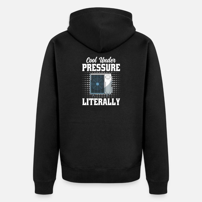 HVAC Techniker Spruch - Lüftung Profis Männer - Unisex Premium Bio Zip Hoodie - Schwarz