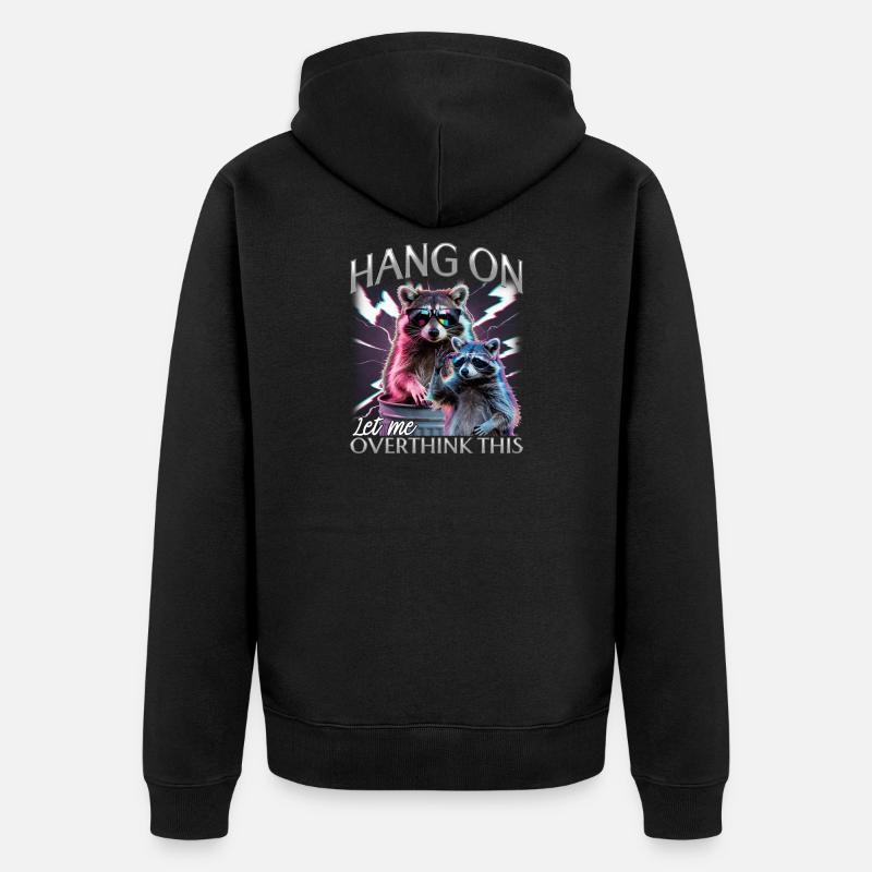 Drôle de raton laveur - Veste à capuche bio Premium Unisexe - noir