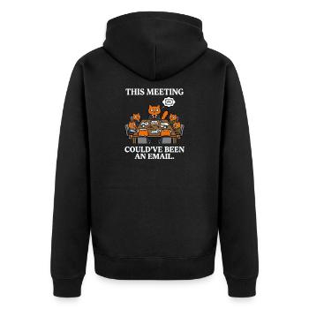 Un mail de réunion de chats drôles aurait suffi à dire - Veste à capuche bio Premium Unisexe - noir - Dos - Nico (187cm)