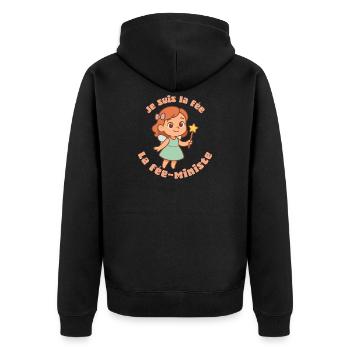 Je suis la Fée-Ministe – Design Fée Féministe Kawa - Veste à capuche bio Premium Unisexe - noir - Dos - Nico (187cm)