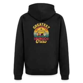 Bingo Game Greatest Crew Bingo - Unisex Premium Organic Zip Hoodie - black - Back - Nico (187cm)