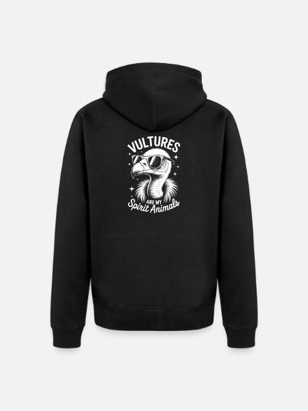 Vulture Saying Bird Funny Vulture Gift - Unisex Premium Organic Zip Hoodie - black