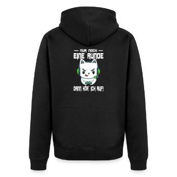 Gamer Geschenke Gaming Outfits Zocken Videospiele - Unisex Premium Bio Zip Hoodie - Schwarz - Hinten - Nico (187cm)