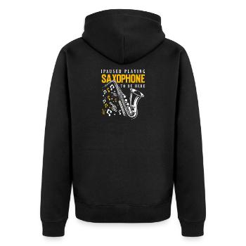 J’ai arrêté de jouer du saxophone pour pouvoir - Veste à capuche bio Premium Unisexe - noir - Dos - Nico (187cm)