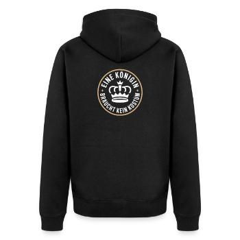 Queen doesn't need a costume disguise carnival - Unisex Premium Organic Zip Hoodie - black - Back - Nico (187cm)