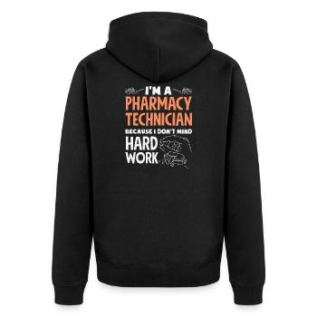 Pharmacist Pharmaceutical Technical - Unisex Premium Organic Zip Hoodie - black - Back - Nico (187cm)