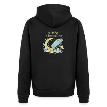 Shaker Steckt Fest Anfänger-mixologe - Unisex Premium Bio Zip Hoodie - Schwarz - Hinten - Nico (187cm)