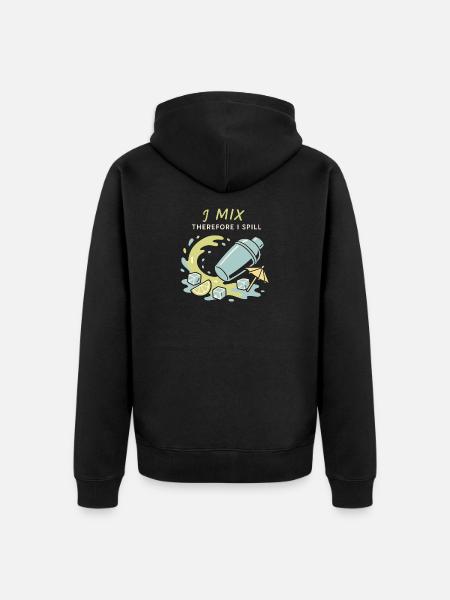 Shaker Stuck Beginner Mixologist - Unisex Premium Organic Zip Hoodie - black