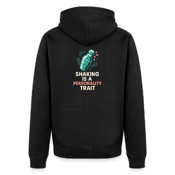 Shaker Steckt Fest Anfänger-mixologe - Unisex Premium Bio Zip Hoodie - Schwarz - Hinten - Nico (187cm)