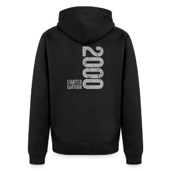 26th birthday 2000 Man Woman 26 years 2000 - Unisex Premium Organic Zip Hoodie - black - Back - Nico (187cm)