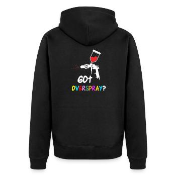 Overspray Colorful Artist Painter Art - Unisex Premium Organic Zip Hoodie - black - Back - Nico (187cm)