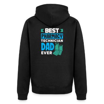 Pharmacist Pharmaceutical Technical - Unisex Premium Organic Zip Hoodie - black - Back - Nico (187cm)