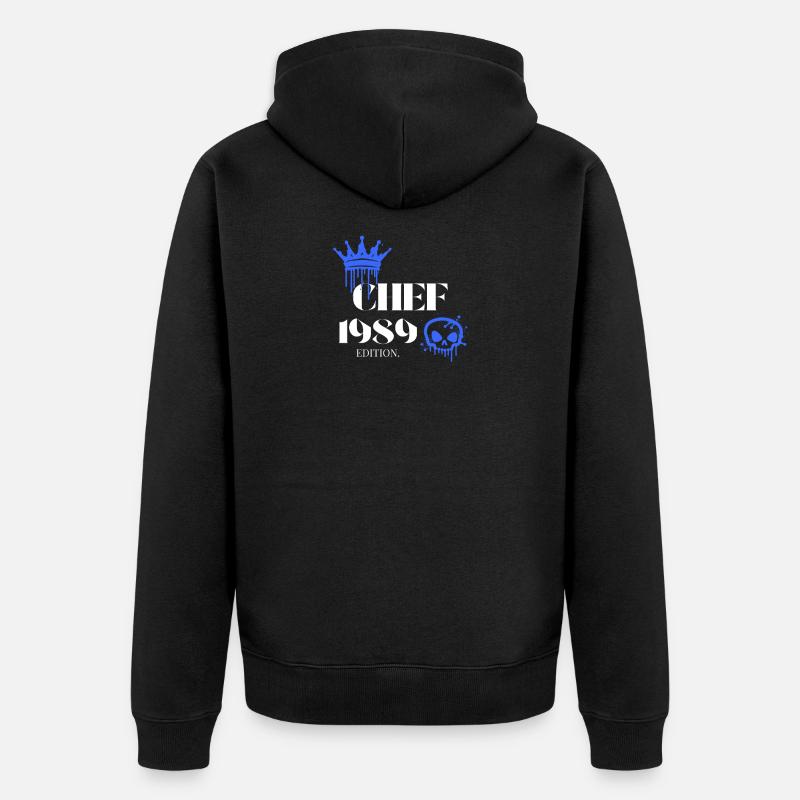 Édition Chef 1989 36 anniversaire Déclaration - Veste à capuche bio Premium Unisexe - noir