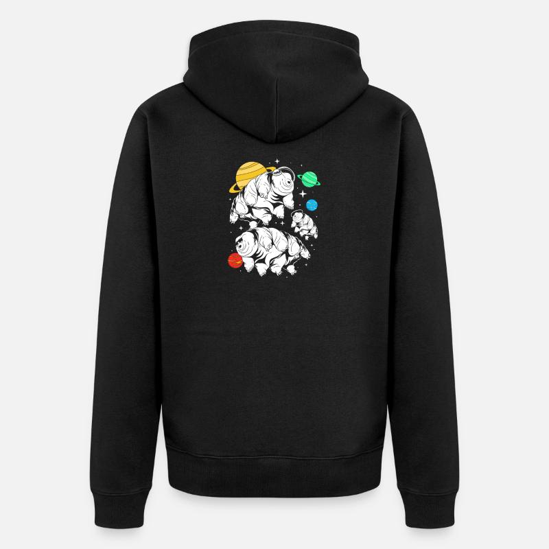 Tardigrade Tardigrade Tardigrade Water Bear - Unisex Premium Organic Zip Hoodie - black