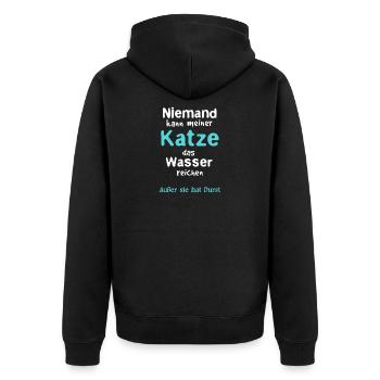 Zone d’eau des chats - Veste à capuche bio Premium Unisexe - noir - Dos - Nico (187cm)