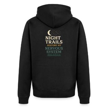 Introverti neurodivergent - Veste à capuche bio Premium Unisexe - noir - Dos - Nico (187cm)