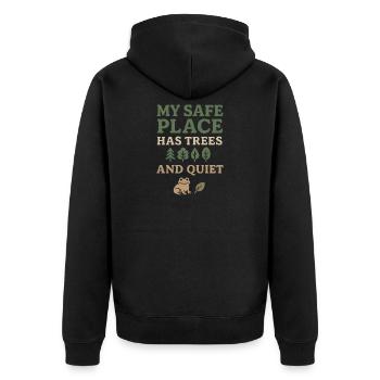Introverti neurodivergent - Veste à capuche bio Premium Unisexe - noir - Dos - Nico (187cm)