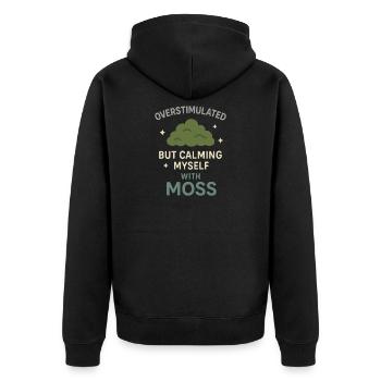 Introverti neurodivergent - Veste à capuche bio Premium Unisexe - noir - Dos - Nico (187cm)