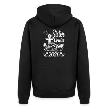 Voyage de vacances 2026 pour les Sœurs des Femmes - Veste à capuche bio Premium Unisexe - noir - Dos - Nico (187cm)
