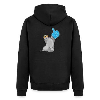Scellez le pouce en l’air - Veste à capuche bio Premium Unisexe - noir - Dos - Nico (187cm)