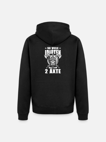 Viking Odin Outfits Valhalla Nordmann - Unisex Premium Organic Zip Hoodie - black