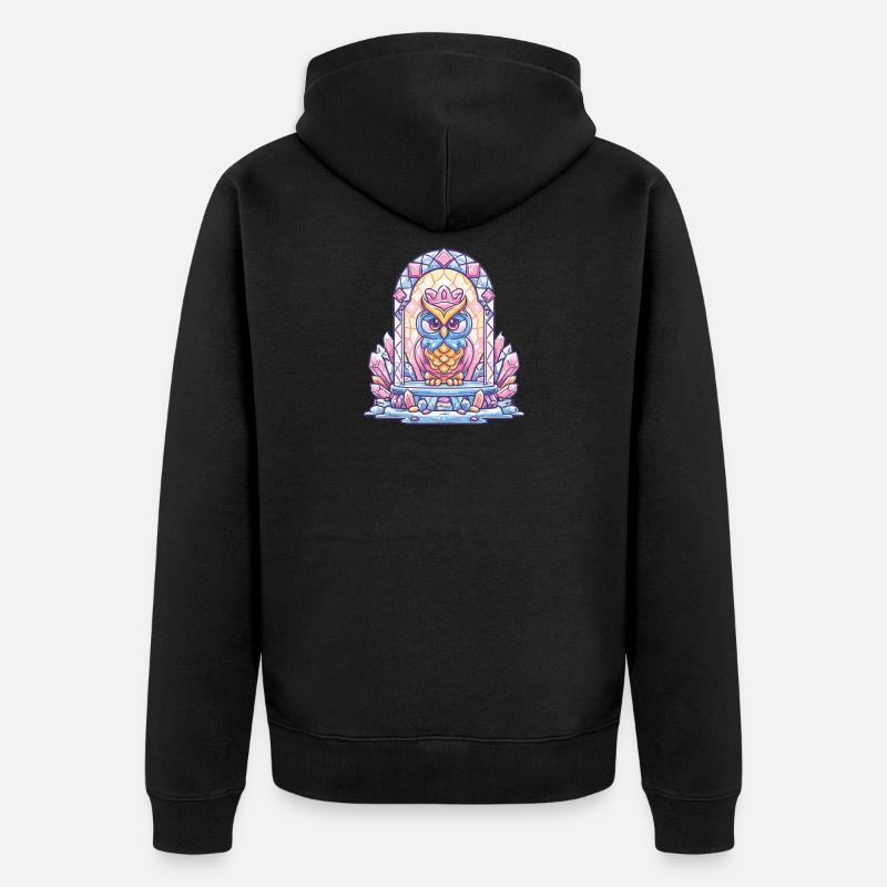 Trône de la Chouette de Cristal - Veste à capuche bio Premium Unisexe - noir