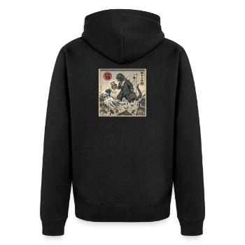 Costume du Monstre de la Taxe du 15 avril - Veste à capuche bio Premium Unisexe - noir - Dos - Nico (187cm)