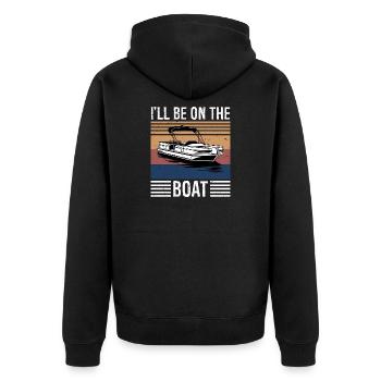 Amoureux de la navigation à voile Bateau à moteur à bord Je vais être - Veste à capuche bio Premium Unisexe - noir - Dos - Nico (187cm)