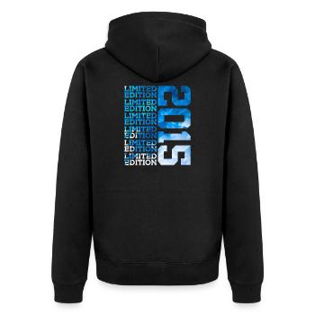 ÉDITION LIMITÉE 2015 11 ANS 11E ANNIVERSAIRE - Veste à capuche bio Premium Unisexe - noir - Dos - Nico (187cm)