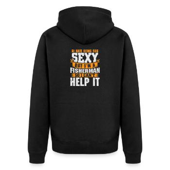 Pêcheur sportif pêcheur pêcheur Pêcheur Dit - Veste à capuche bio Premium Unisexe - noir - Dos - Nico (187cm)