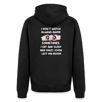 Anime - Unisex Premium Organic Zip Hoodie - black - Back - Nico (187cm)