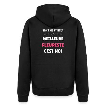 fleuriste - Veste à capuche bio Premium Unisexe - noir - Dos - Nico (187cm)