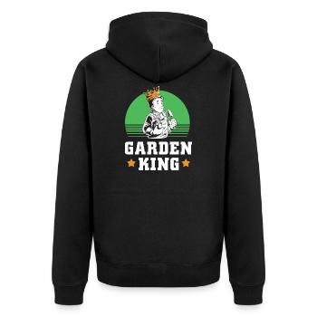 Kompost Würmer Geschenk - Unisex Premium Bio Zip Hoodie - Schwarz - Hinten - Nico (187cm)