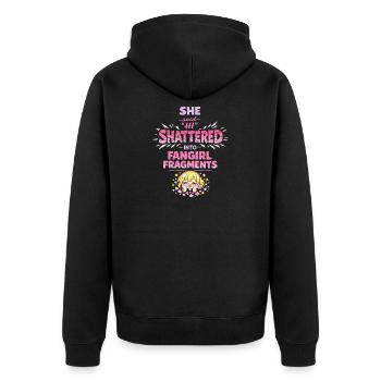 Anime Fangirl Screams Anime Reaction - Unisex Premium Organic Zip Hoodie - black - Back - Nico (187cm)