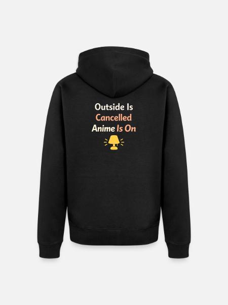 Anime-hausmensch Cuddly Weeb - Unisex Premium Organic Zip Hoodie - black