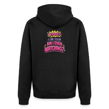 Anime Fangirl Screams Anime Reaction - Unisex Premium Organic Zip Hoodie - black - Back - Nico (187cm)