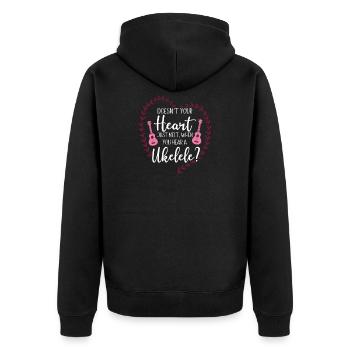 Le ukulélé hawaïen n’est pas ton - Veste à capuche bio Premium Unisexe - noir - Dos - Nico (187cm)