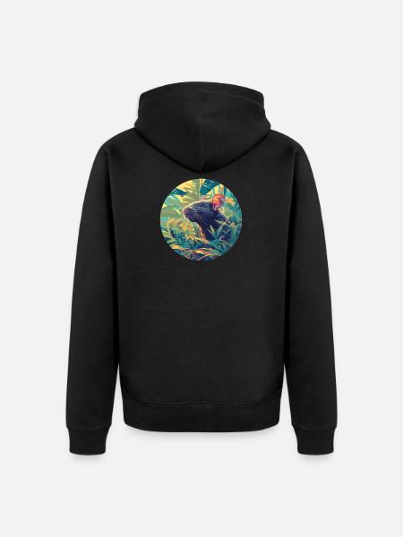 Ratten Ratte - Unisex Premium Bio Zip Hoodie - Schwarz