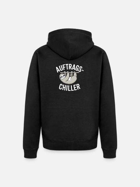 Commander Chiller Commander Chiller Bureau Sloth - Veste à capuche bio Premium Unisexe - noir